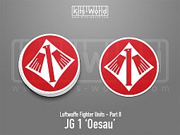 Kitsworld SAV Sticker - Luftwaffe Fighter Units - JG 1 'Oesau' 
